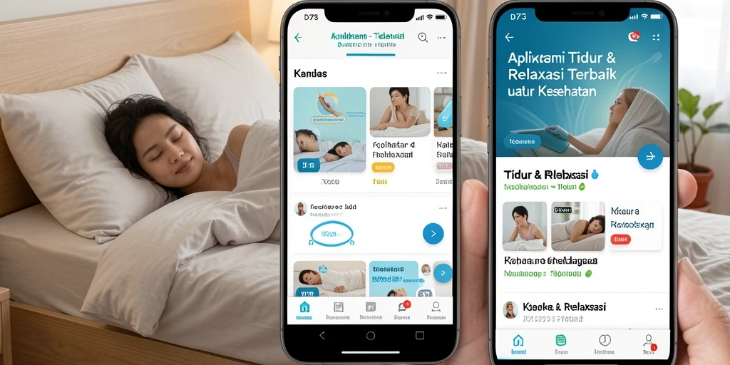 Tampilan antarmuka D73 yang menenangkan untuk tidur yang lebih berkualitas.
