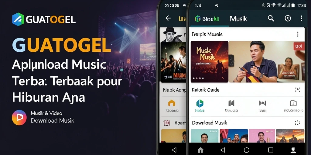 Antarmuka GUATOGEL yang ramah pengguna untuk Download Musik.