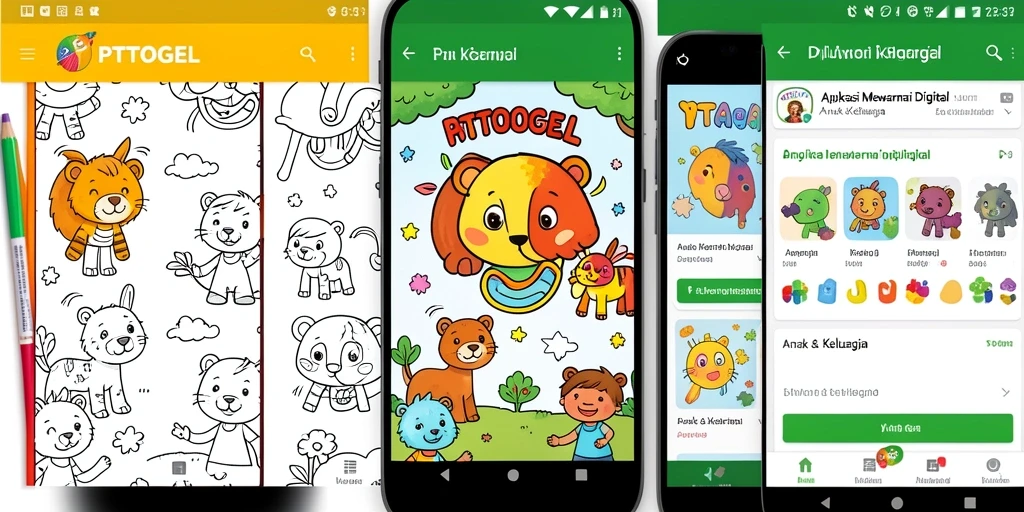 Antarmuka PTTOGEL yang menarik dengan fungsi mewarnai digital.